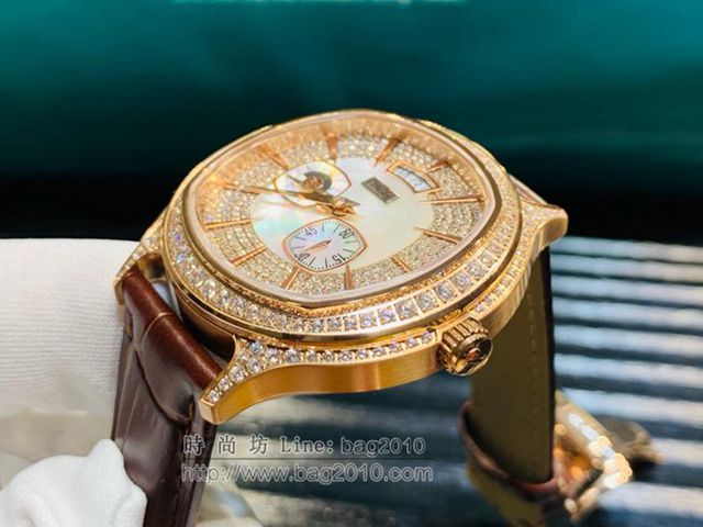 伯爵手錶 PiagetEmperador枕形腕表 白色珍珠貝母錶盤 伯爵男士腕表  hds1708